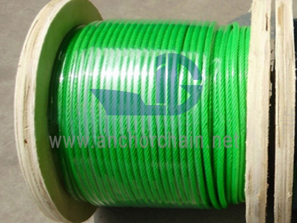 حبل أسلاك الفولاذ المطلي بـ PVC